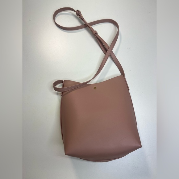 SAMARA Medium Vegan Leather Shoulder Crossbody Bag Peony Pink New W/O Tags - Picture 8 of 11